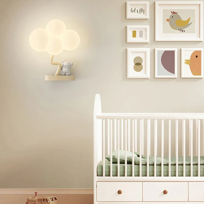 Axyaa Cloud Shape LED Wall Lamp: Baby Room Bedroom Eye Care Fixtures