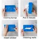 Axyaa Wall-mounted Creative Tissue Box With Spring - Home Office Bathroom