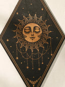 Axyaa Wooden Witchy Wall Pediments Moon Stars Sun Phases Snake Wall Decor