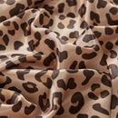 Satin Leopard Print Bed Sheet Set for Queen/King Beds by Axyaa