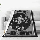 Axyaa Vintage Cowboy Carter Flannel Blanket 150*125cm Home Hotel Sofa Plush Quilt