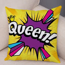 Axyaa Letters Print POP ART Pillowcase - Home Decor Cushion Cover