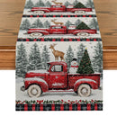 Axyaa Christmas Table Runner Farmhouse Kitchen Decor Dining Holiday Party