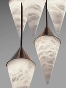 Axyaa Marble LED Chandelier: High-End Luxury Lighting for Home Decor & Living Spaces