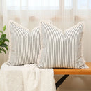 Axyaa Yarn-Dyed Striped Pillow Case Cover Soft Living Room Sofa Decoration