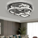 Axyaa Heart Crystal LED Ceiling Lamp for Modern Bedrooms & Living Rooms