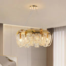 Axyaa Gold Crystal LED Chandeliers for Luxury Living Spaces