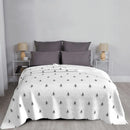 Axyaa Minimalist Christmas Tree Black & White Pattern Throw Blanket