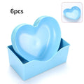 Axyaa Heart-Shaped Snack Plate Set of 6