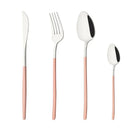 Axyaa Black Gold Stainless Steel Dinnerware Set for Dining & Events