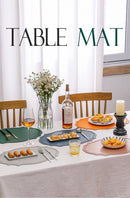 Axyaa Leather Placemat Set for Dining Table, Modern Nordic Kitchen Accessories