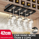 Axyaa Wine Glass Holder Rack Under Cabinet Shelf Storage Hooks Stand