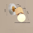 Axyaa Nordic LED Wall Lamps Up Down Rotate Wood Iron Stair Light Fixtures
