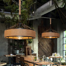 Axyaa Vintage Hemp Rope Pendant Light Industrial Chandeliers