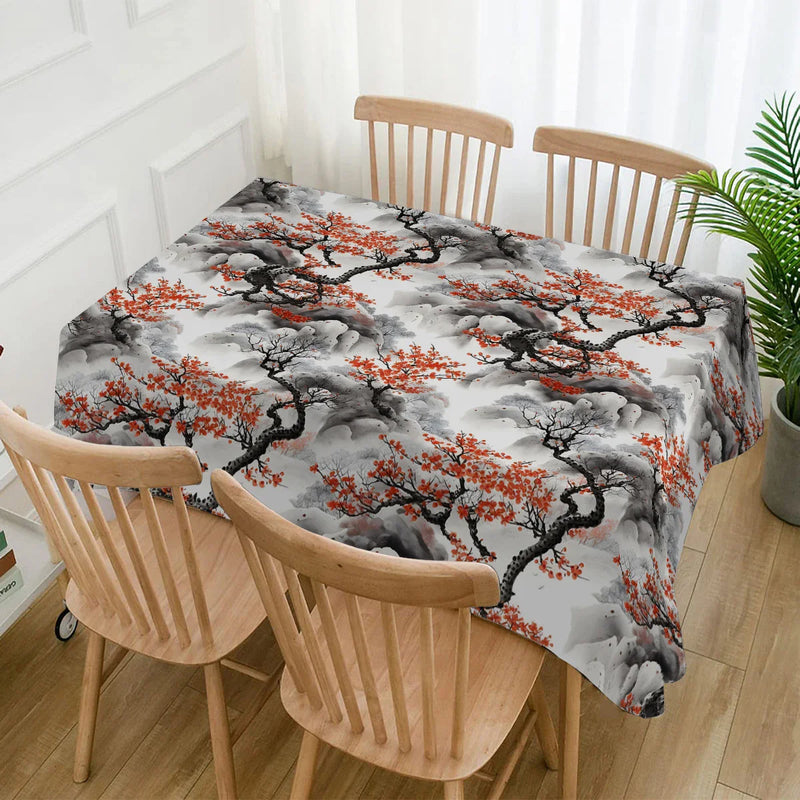 Axyaa Scenery Tablecloth for Wedding, Hotel, Banquet, Kitchen, Dining, & Outdoor Decor