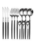 Axyaa 12pc Stainless Steel Cutlery Set - Knife, Fork, Spoon