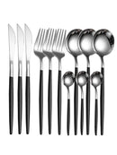 Axyaa 12pc Stainless Steel Cutlery Set - Knife, Fork, Spoon