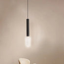 Axyaa Crystal Cylinder Pendant Chandelier: Modern Nordic Lighting Fixture for Kitchen, Dining Room