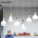 Axyaa Glass Bottle Pendant Lights: Modern LED Hanging Lamp for Home Kitchen Dining Decor