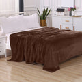 Axyaa Velvet Plush Fleece Blanket - Solid Color Velour Design