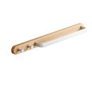 Axyaa Space Aluminum Towel Rack with Hooks and Wood Rod