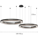Axyaa Black Glass LED Pendant Chandeliers for Modern Nordic Living Dining Room Decor