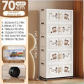 Axyaa Foldable Storage Box, 6 Tier with Wheels, for Home Organization
