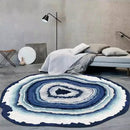 Axyaa Gradient Fluffy Irregular Shape Rug for Living Room Bedroom Study Anti-slip Mat