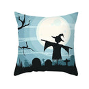 Axyaa Halloween Skull Cat Pumpkin Bat Castle Pillowcase 45x45cm