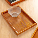 Axyaa Wooden Tea Plate Rectangular Tray for Fruit Snacks and Dinner