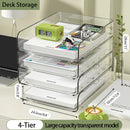 Axyaa 4-Tier Stackable Desk Paper Organizer Tray for Office Desk Organization