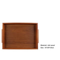 Axyaa Natural Walnut Wooden Serving Tray with Beech Handle