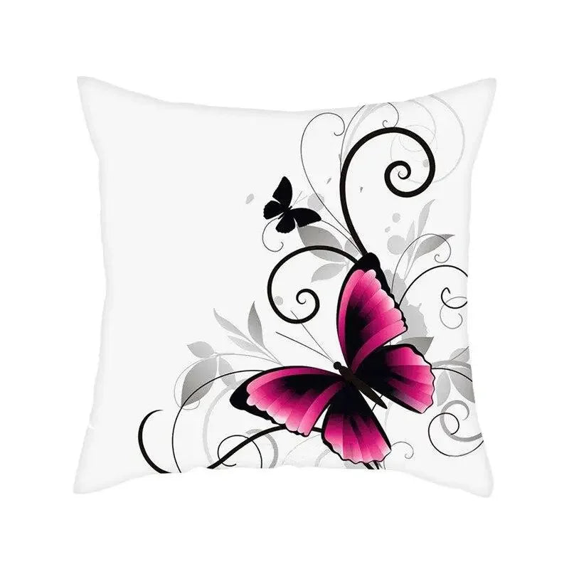 Axyaa Floral Butterfly Pillowcase for Home Decor and Events