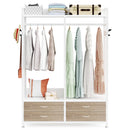 Axyaa Clothes Organizer with Drawers, Hooks, and Shelves