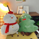 Axyaa Christmas Tree Doll Snowman Cats Cushion Holiday Decor Plush Toy Girls