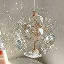Axyaa Red Crystal Pendant Lamp: Nordic Design for Luxurious Living Room and Bedroom
