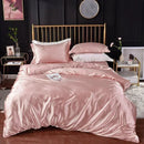 Axyaa Silky Satin Queen Duvet Cover Set - Luxury King Size Bedding