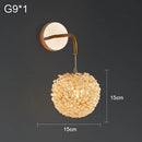 Axyaa Crystal Ball Wall Lamp, Elegant Bedroom Lighting for Girls, Lychee Trendy Design