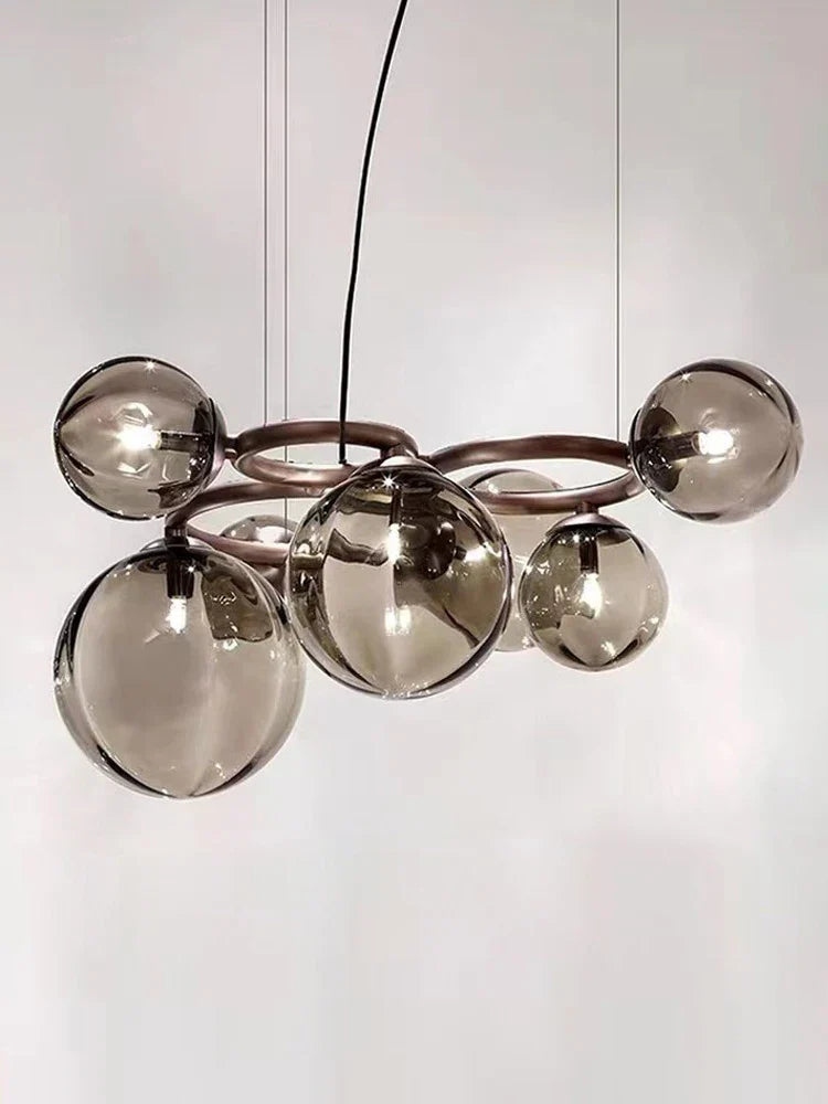 Axyaa Nordic Glass Chandelier Luxury Pendant Lamps for Living Dining Bedroom