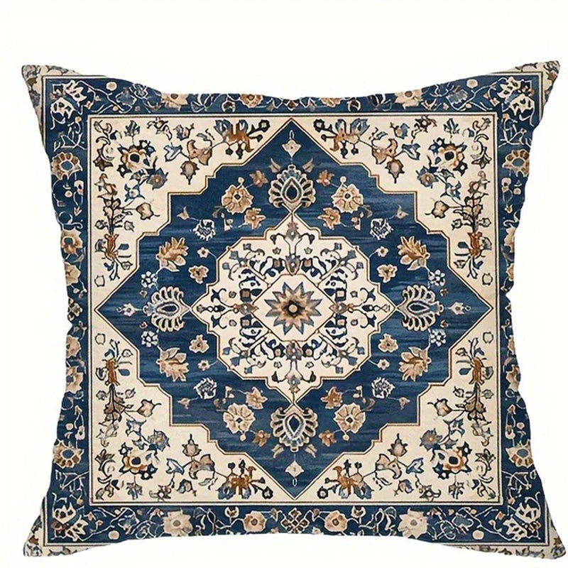 Axyaa Retro Floral Pattern Pillowcase: Ethnic Style Room Decoration Sofa Pillow Cover