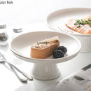 Axya Ceramic High Foot Fruit Tray Dessert Plate Kitchen Accessories