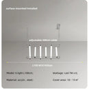 Axyaa Steel Bar LED Pendant Lights - Minimalistic Acrylic Dining Room Fixture