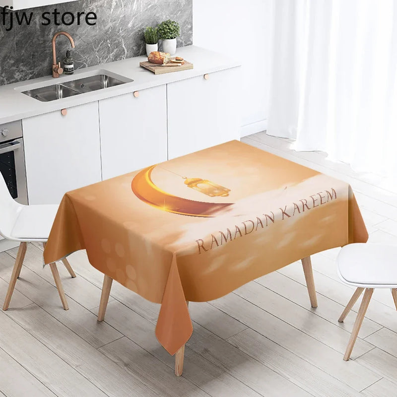 Axyaa Ramadan Kareem Decor Tablecloth - Waterproof & Stain Resistant