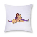 Axyaa Cute Girl & Puppy Everyday Life Pillow Case & Cushion Cover Cozy Home Decor