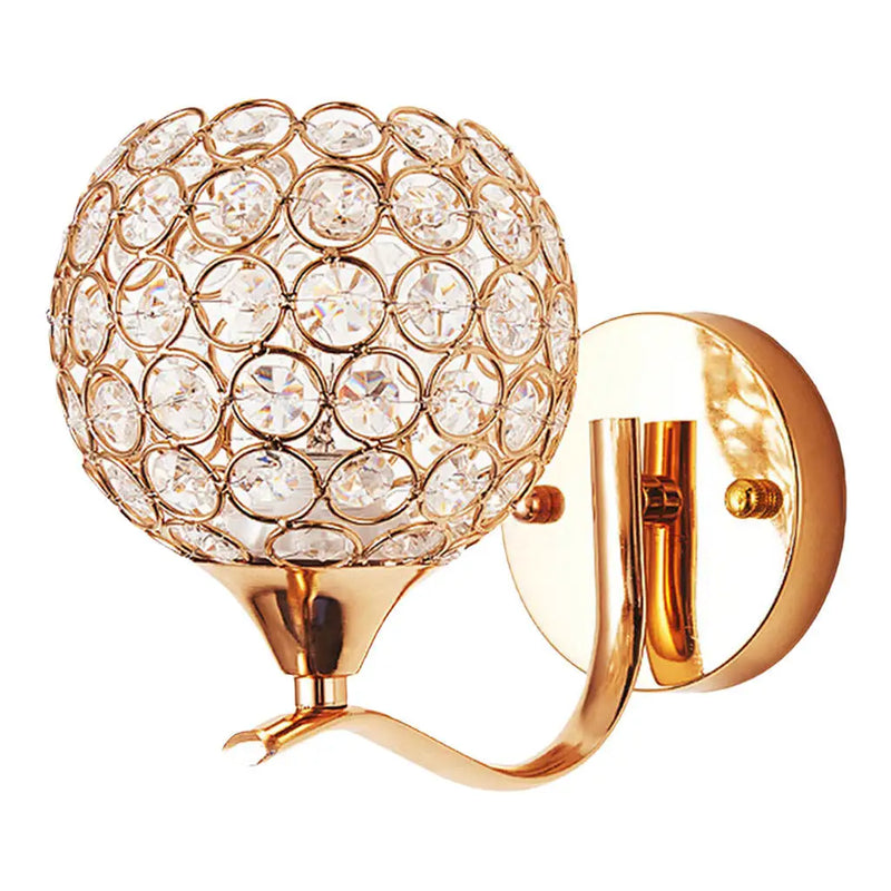 Axyaa Crystal Wall Sconce: Elegant Bedroom Bedside Light