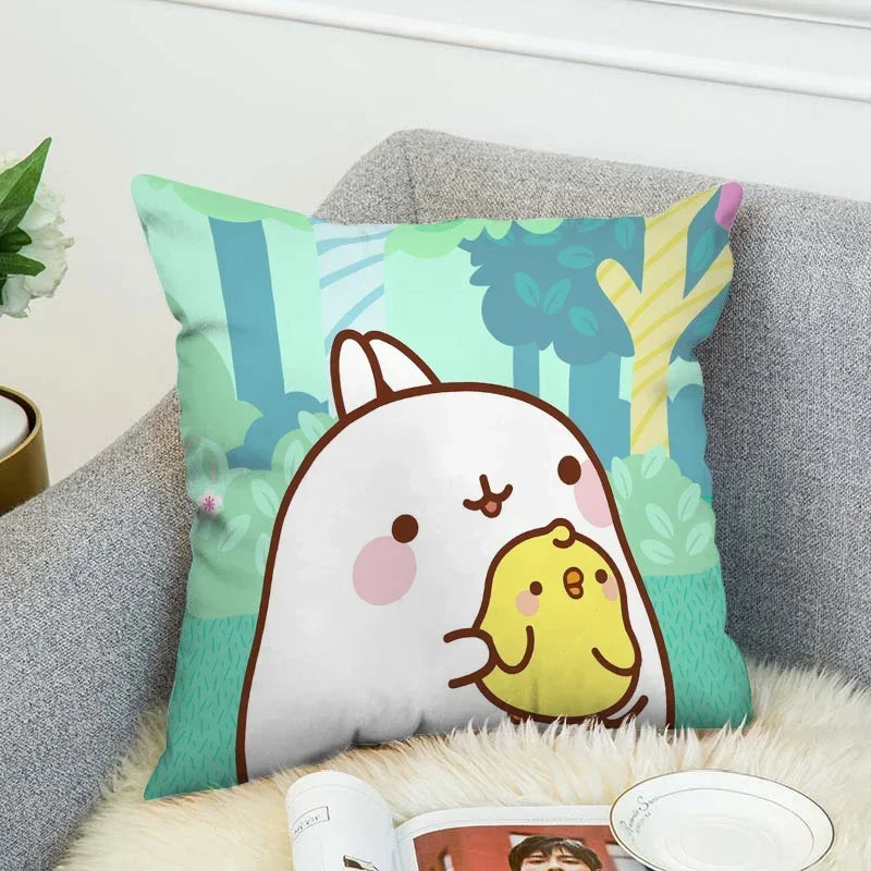 Axyaa Silk Pillowcases for Sofa Decor – Printed Cushion Cover Throw Pillows