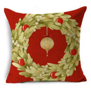 Axyaa Linen Christmas Cushion Cover 45x45cm Home Office Living Room Merry Christmas Gifts