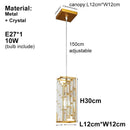 Axyaa Retro Crystal Pendant Light for Home Dining Table - Minimalist Branded Hanging Lamp