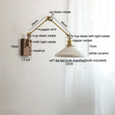 Axyaa Ceramic Copper Swing Arm LED Wall Light for Home Decor