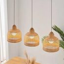 Axyaa Rattan Chandelier - Natural Materials Pendant Light for Home Decor